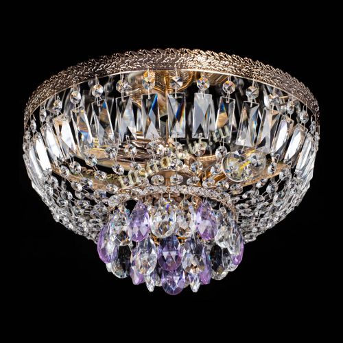 Люстра Милан Астра №3 фиолетовая в Химках Гусь Хрустальный