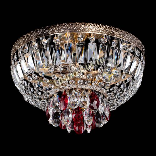 Люстра Милан Астра №3 красная в Химках Гусь Хрустальный