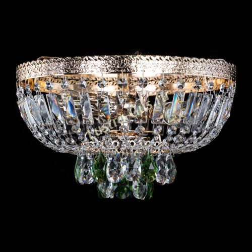 Люстра Милан Астра №3 зеленая в Химках Гусь Хрустальный