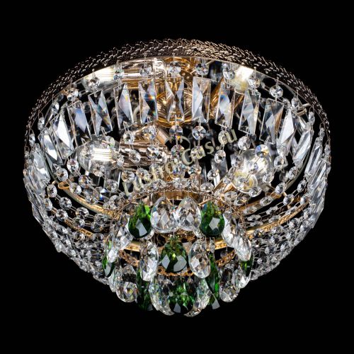 Люстра Милан Астра №3 зеленая в Химках Гусь Хрустальный