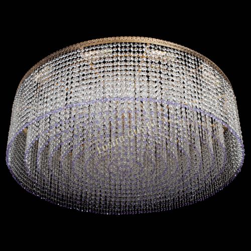 Люстра Милан капель №12 фиолетовая в Химках Гусь Хрустальный