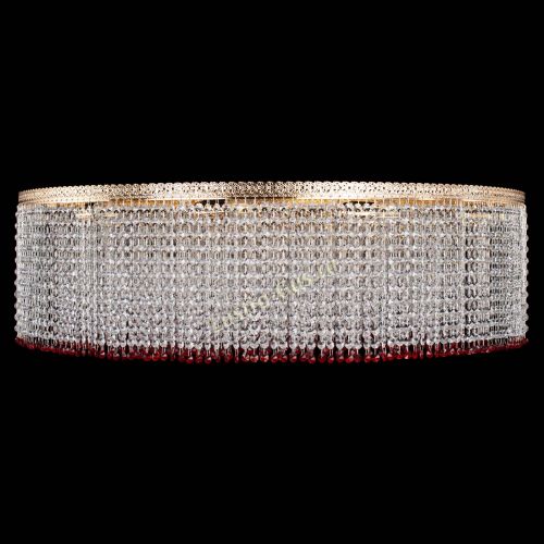 Люстра Милан капель №12 красная в Химках Гусь Хрустальный