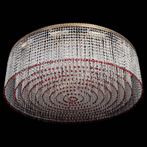 Люстра Милан капель №12 красная в Химках Гусь Хрустальный