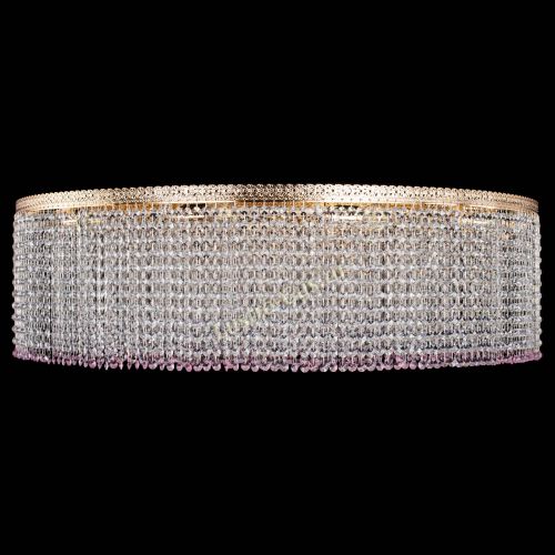 Люстра Милан капель №12 розовая в Химках Гусь Хрустальный