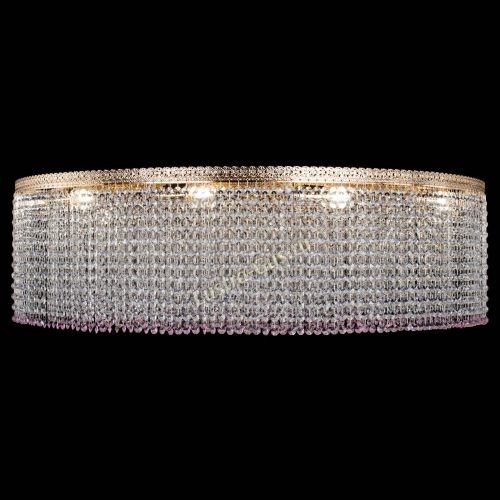 Люстра Милан капель №12 розовая в Химках Гусь Хрустальный