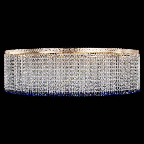 Люстра Милан капель №12 синяя в Химках Гусь Хрустальный