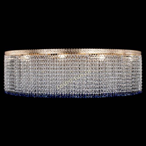 Люстра Милан капель №12 синяя в Химках Гусь Хрустальный