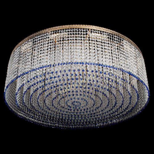 Люстра Милан капель №12 синяя в Химках Гусь Хрустальный