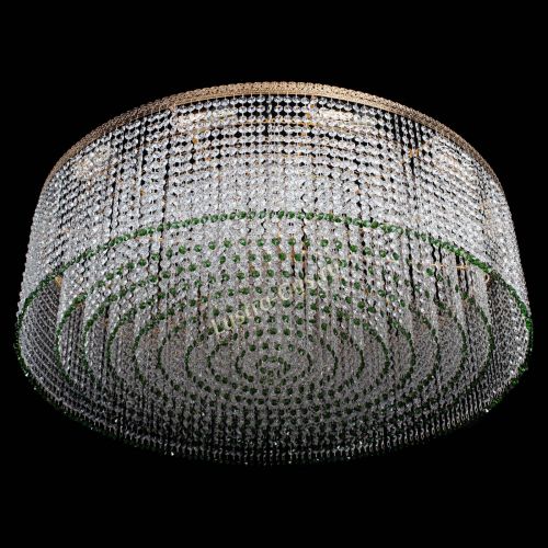 Люстра Милан капель №12 зеленая в Химках Гусь Хрустальный