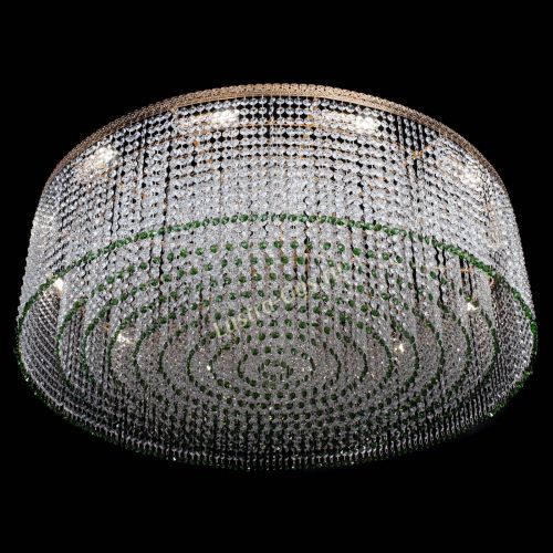 Люстра Милан капель №12 зеленая в Химках Гусь Хрустальный