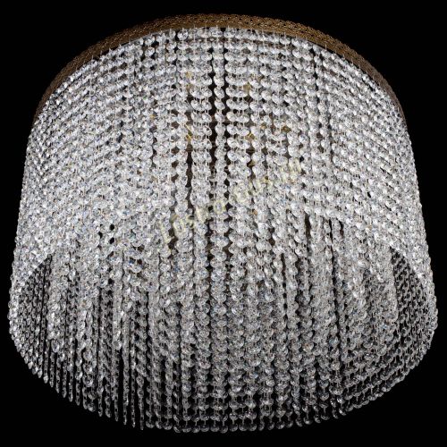 Люстра Милан капель оптикон под бронзу с зеркалом в Химках Гусь Хрустальный