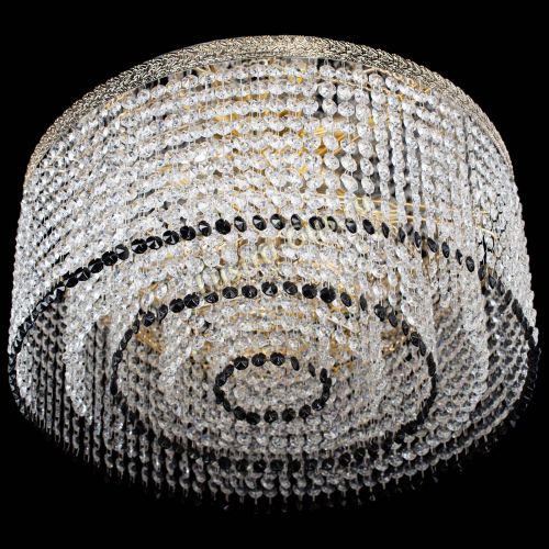 Люстра Милан капель оптикон Черная в Химках Гусь Хрустальный