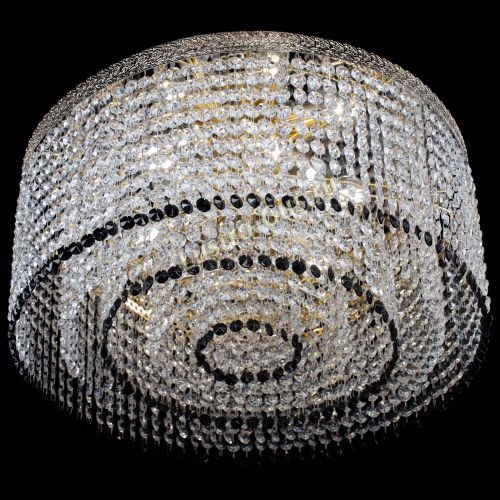 Люстра Милан капель оптикон Черная в Химках Гусь Хрустальный