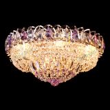 Люстра Кольцо Классика фиолетовая, диаметр 450 мм, цвет золото, Люстры Гусь Хрустальный