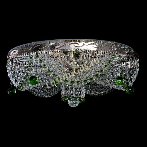 Люстра Виктория зеленая в Химках Гусь Хрустальный