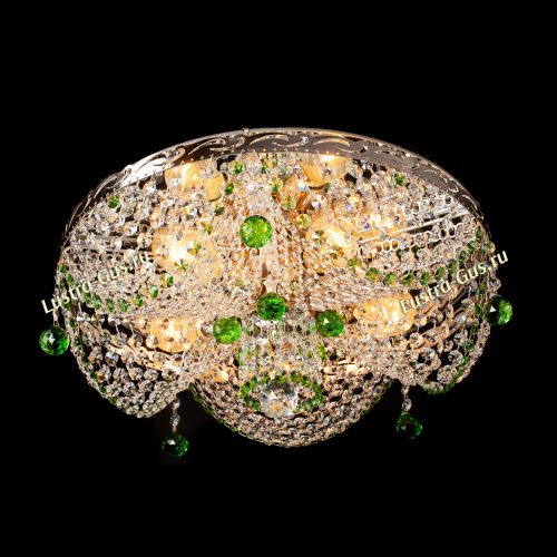 Люстра Виктория зеленая в Химках Гусь Хрустальный