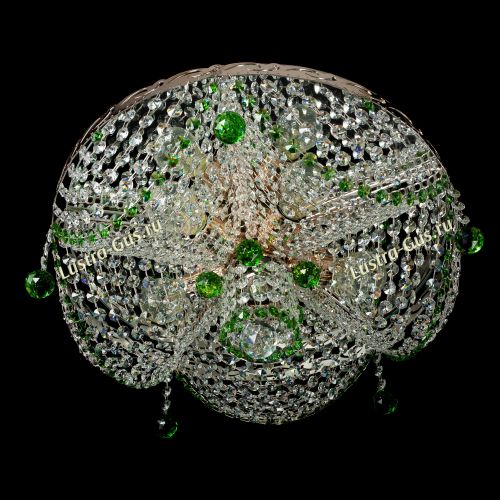 Люстра Виктория зеленая в Химках Гусь Хрустальный