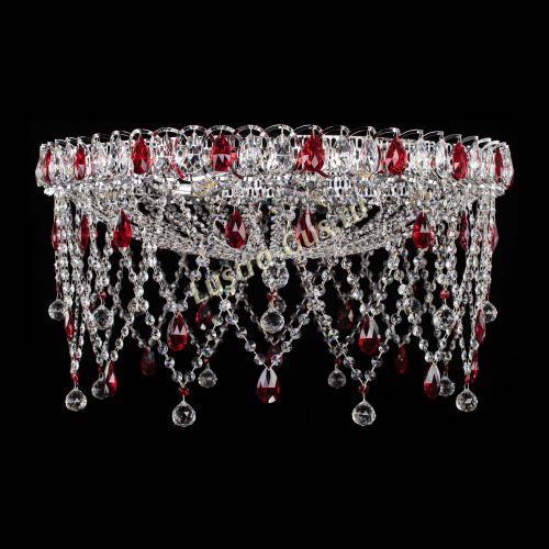 Люстра Паутинка красная в Химках Гусь Хрустальный