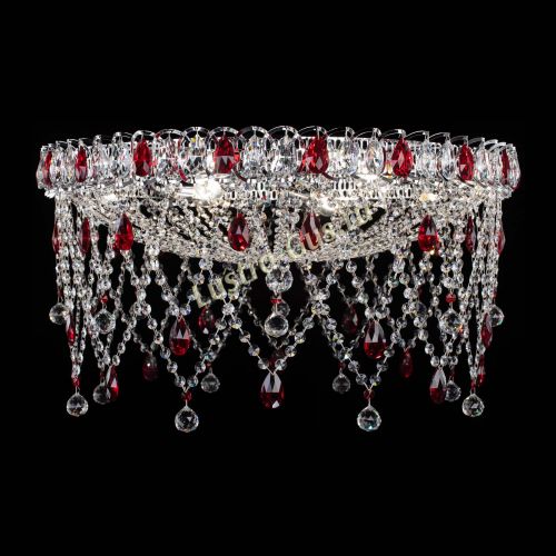 Люстра Паутинка красная в Химках Гусь Хрустальный