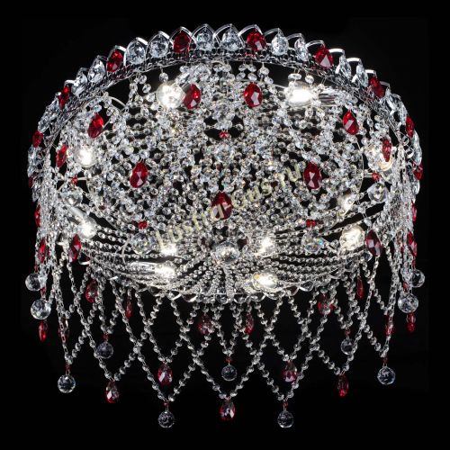 Люстра Паутинка красная в Химках Гусь Хрустальный