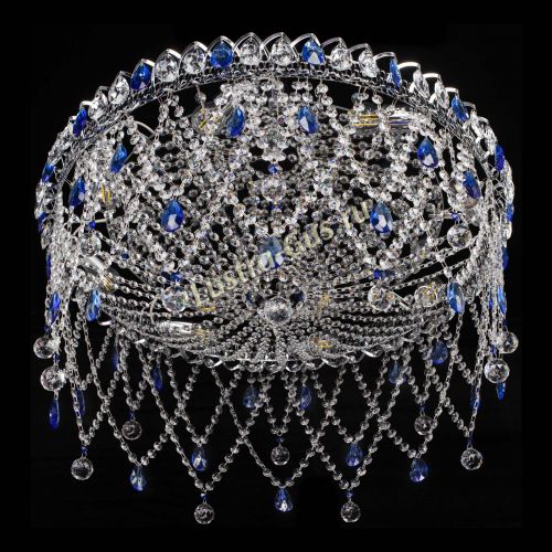 Люстра Паутинка синяя в Химках Гусь Хрустальный