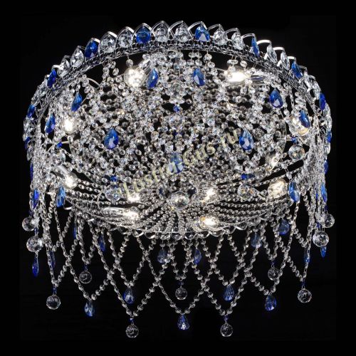 Люстра Паутинка синяя в Химках Гусь Хрустальный