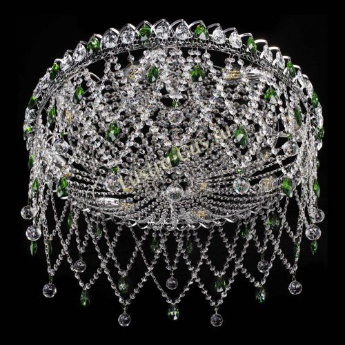 Люстра Паутинка зеленая в Химках Гусь Хрустальный