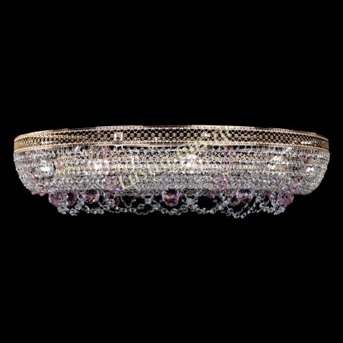 Люстра Снежинка Венеция №10 розовая в Химках Гусь Хрустальный