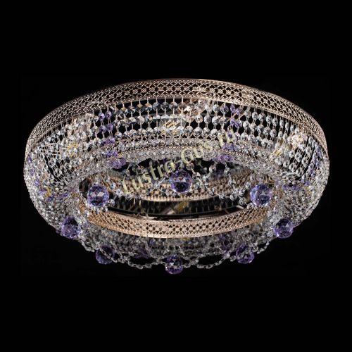 Люстра Снежинка Венеция №8 фиолетовая в Химках Гусь Хрустальный