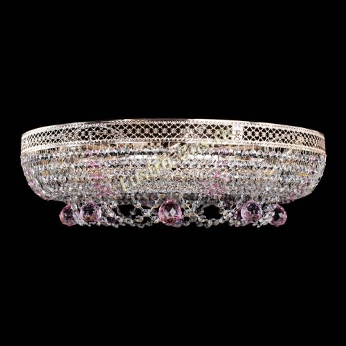Люстра Снежинка Венеция №8 розовая в Химках Гусь Хрустальный