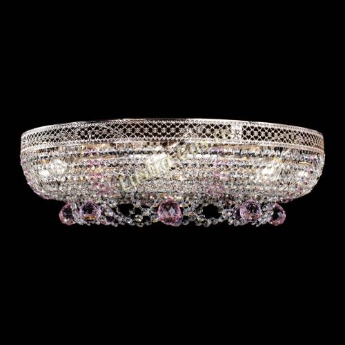 Люстра Снежинка Венеция №8 розовая в Химках Гусь Хрустальный