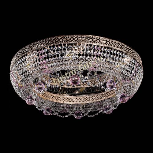 Люстра Снежинка Венеция №8 розовая в Химках Гусь Хрустальный