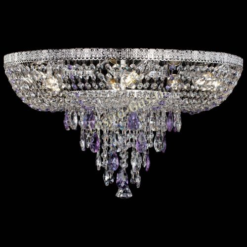 Люстра Токката Пирамида журавлик фиолетовая в Химках Гусь Хрустальный