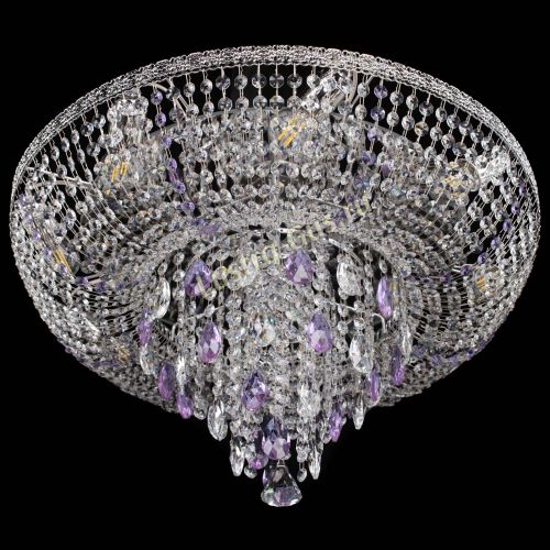 Люстра Токката Пирамида журавлик фиолетовая в Химках Гусь Хрустальный