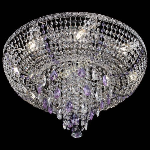 Люстра Токката Пирамида журавлик фиолетовая в Химках Гусь Хрустальный