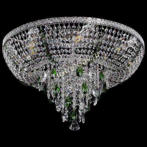 Люстра Токката Пирамида журавлик зеленая в Химках Гусь Хрустальный