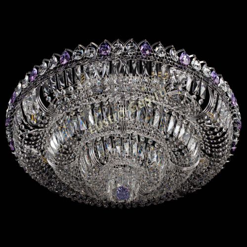 Люстра Тройное Кольцо пластинка фиолетовая в Химках Гусь Хрустальный