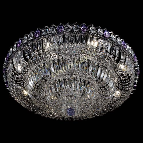 Люстра Тройное Кольцо пластинка фиолетовая в Химках Гусь Хрустальный