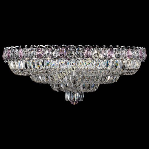 Люстра Тройное Кольцо пластинка розовая в Химках Гусь Хрустальный