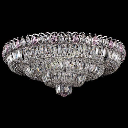 Люстра Тройное Кольцо пластинка розовая в Химках Гусь Хрустальный