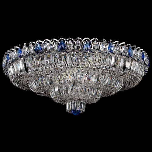 Люстра Тройное Кольцо пластинка синяя в Химках Гусь Хрустальный