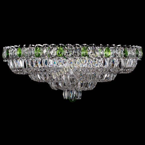 Люстра Тройное Кольцо пластинка зеленая в Химках Гусь Хрустальный