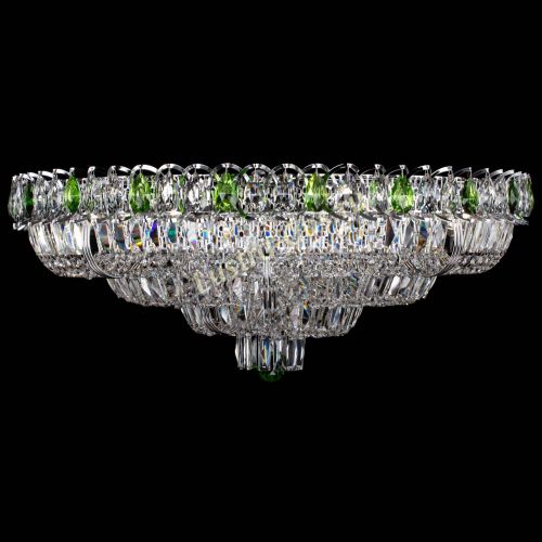 Люстра Тройное Кольцо пластинка зеленая в Химках Гусь Хрустальный