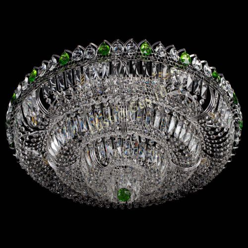 Люстра Тройное Кольцо пластинка зеленая в Химках Гусь Хрустальный