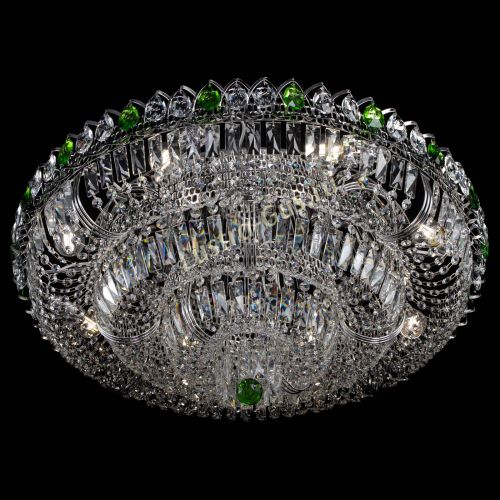 Люстра Тройное Кольцо пластинка зеленая в Химках Гусь Хрустальный
