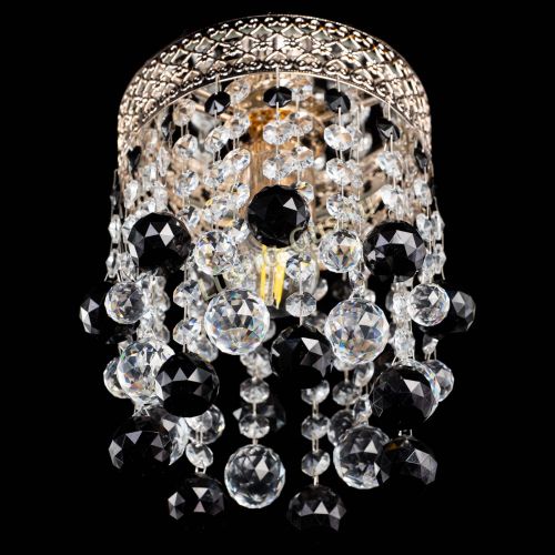 Люстра Венеция №1 шар черная в Химках Гусь Хрустальный