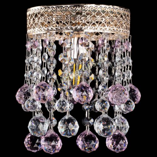 Люстра Венеция №1 шар розовая в Химках Гусь Хрустальный