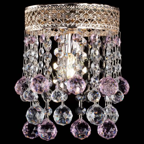 Люстра Венеция №1 шар розовая в Химках Гусь Хрустальный