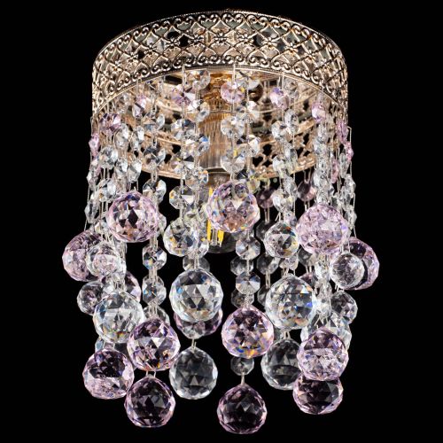 Люстра Венеция №1 шар розовая в Химках Гусь Хрустальный