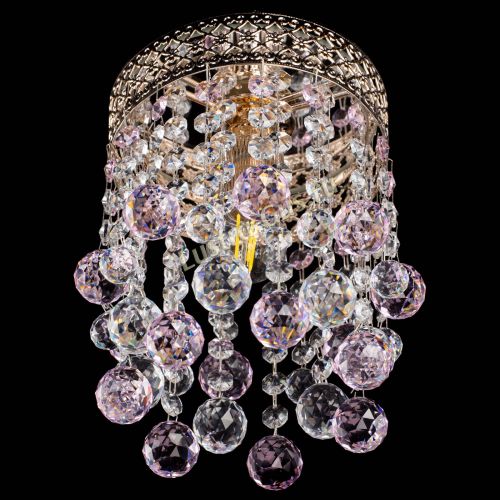 Люстра Венеция №1 шар розовая в Химках Гусь Хрустальный